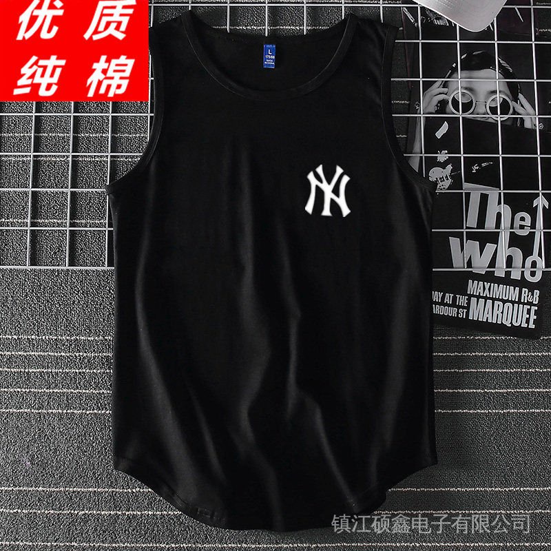 Áo Thun Sát Nách 100% Cotton Dáng Rộng Phong Cách Thể Thao Cho Nam