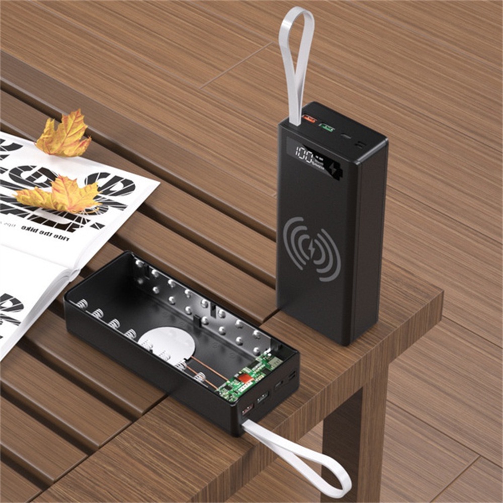 Hộp đựng pin sạc dự phòng có dây/ không dây tuỳ chọn nhiều màu siêu bền tiện dụng 16x18650 (có bán lẻ)