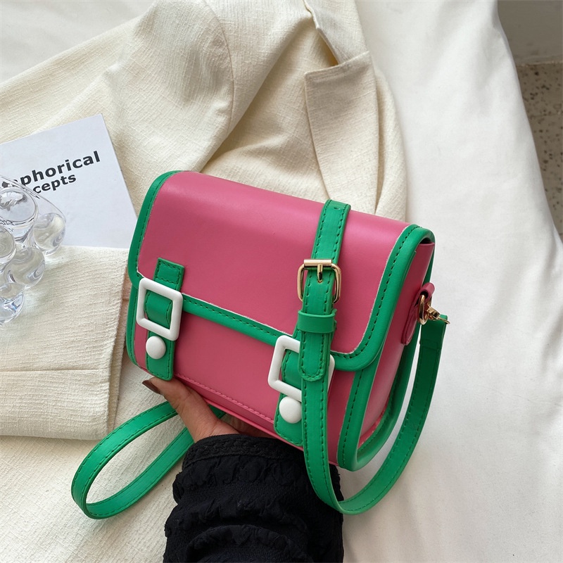 Túi Đeo Vai Màu Sắc Tương Phản Thời Trang Cao Cấp Cho Nữ