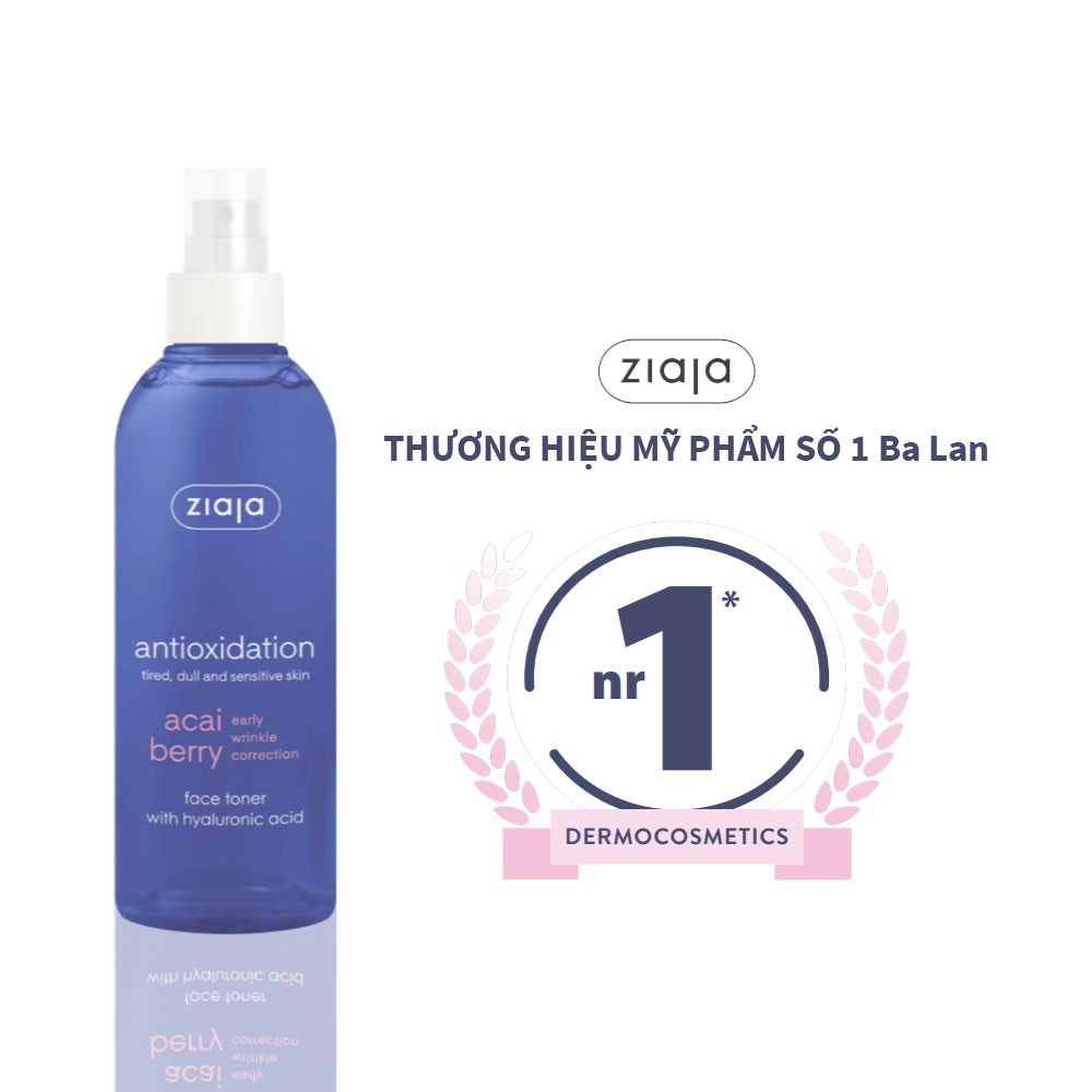 XỊT CÂN BẰNG DƯỠNG ẨM HYALURONIC CHỐNG OXY HÓA – ZIAJA – 200ML