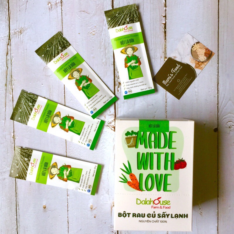 Bột rau củ nguyên chất sấy lạnh DALAHOUSE, giữ nguyên hàm lượng dinh dưỡng, gói nhỏ 10g | BigBuy360 - bigbuy360.vn