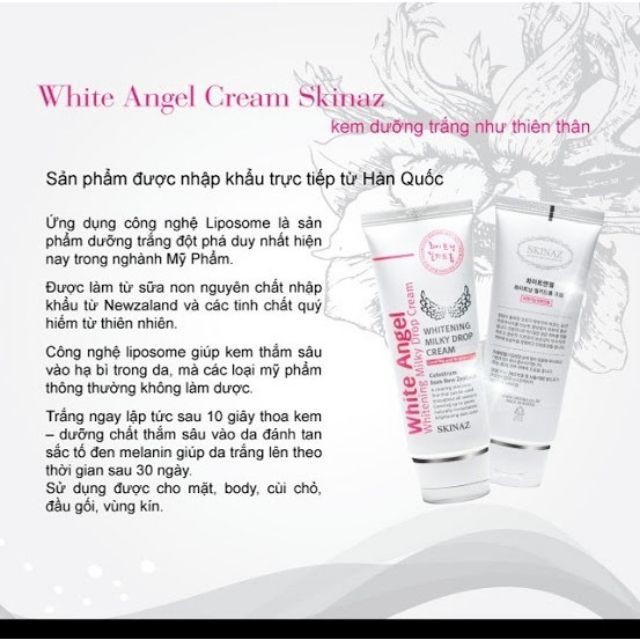 Kem Dưỡng Trắng Da Thiên Thần White Angel Skinaz Hàn Quốc [Chính Hãng]