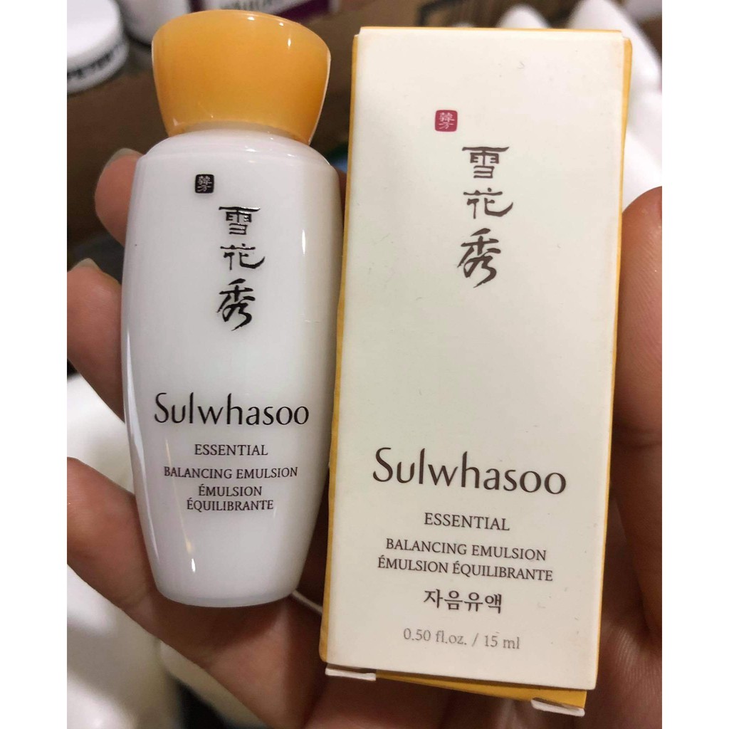 Sữa Dưỡng Da Cung Cấp Ẩm Sulwhasoo Essential Balancing Emulsion mini 15ml nội địa mỹ