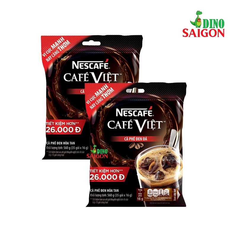 Bộ 2 Túi Cà Phê Đen Đá Hòa Tan NESCAFÉ Café Việt (35 gói x 16g)