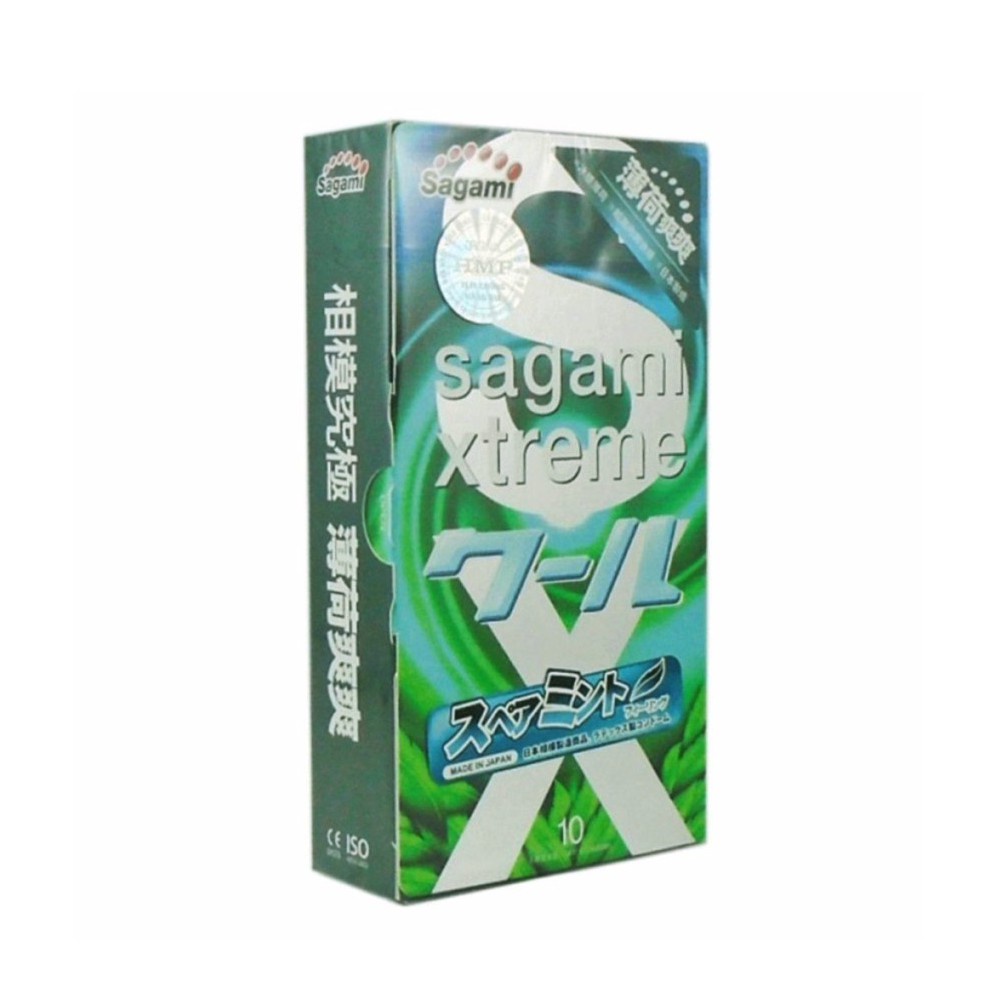 Bao cao su Siêu mỏng Sagami Xtreme hương Bạc Hà - Nhật Bản - hộp 10 chiếc