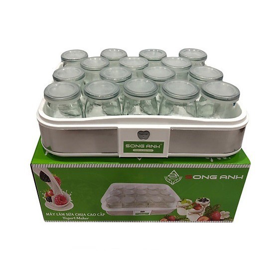Máy Làm Sữa Chua; Máy Ủ Sữa Chua Song Anh Hương Vị Truyền Thống-Tặng Kèm 12 Cốc