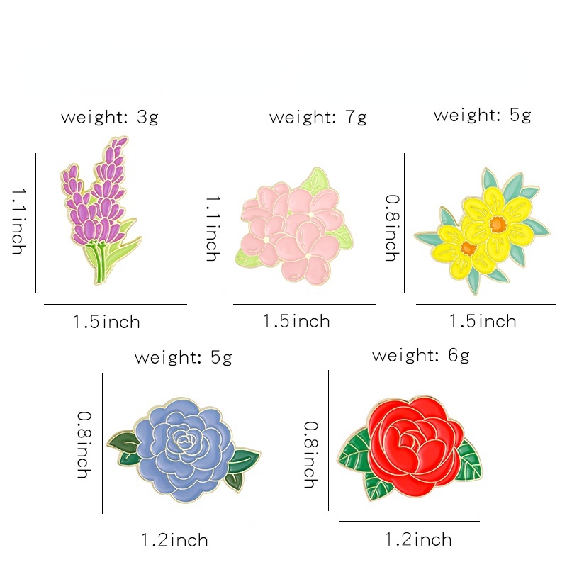 Ghim Cài Áo Hình Hoa Lily / Oải Hương / Hoa Cẩm Tú Cầu Thanh Lịch Cho Nữ