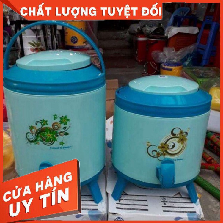Bình Giữ Nhiệt Có Vòi Rót Và Quai Xách Nhựa Việt Nhật Loại To Cao Cấp 6L - 8L - 10L Thùng đá giữ nhiệt Cao Cấp