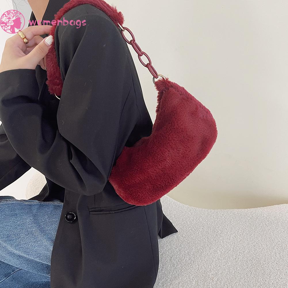 Túi xách đeo dưới cánh tay màu sắc vintage dành cho nữ