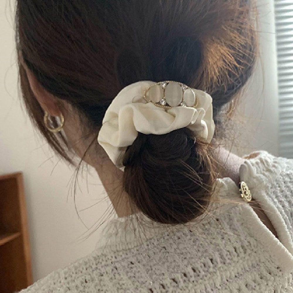 Dây Buộc Tóc Satin Co Giãn Hình Mắt Mèo Thanh Lịch Cho Nữ|Nhẫn Đeo Tay Thiết Kế Đơn Giản Thời Trang Cho Nữ