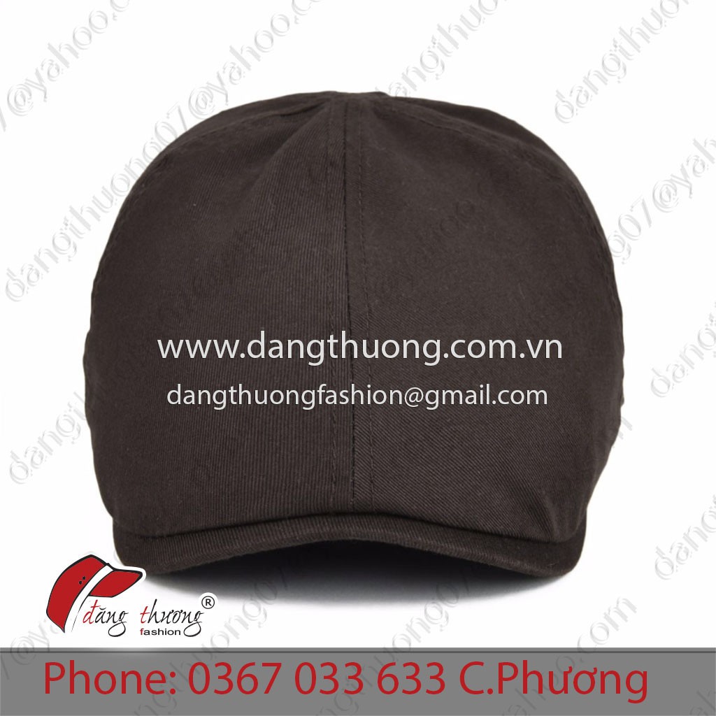 Mũ nón nồi nam kaki bere beret phong cách cổ điển vintage