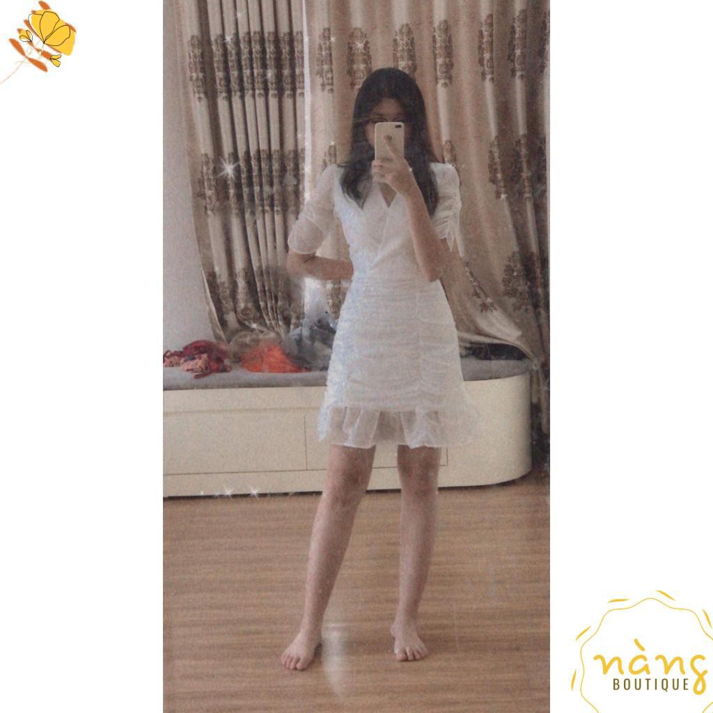 Váy Nữ Đẹp 💖FREESHIP💖 Đầm Cổ Tim Đắp Chéo Chíp [Mẫu Mới 2021] | BigBuy360 - bigbuy360.vn