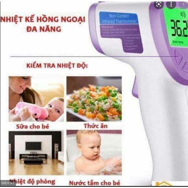 Nhiệt Kế Điện Tử Hồng Ngoại AIQURA AD801- Nhanh chóng, chính xác - Hàng chính hãng 100%