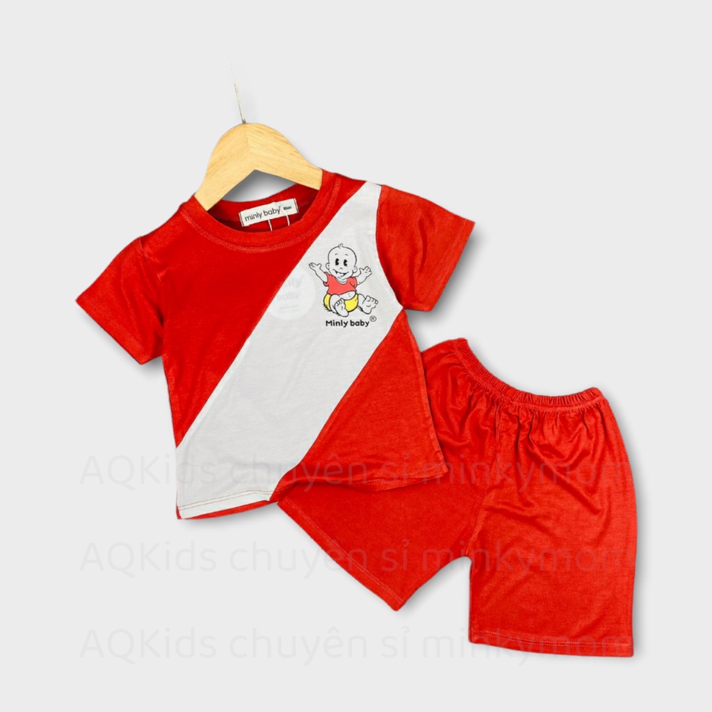 [BÉ 20-30KG] Bộ Thun Lạnh Minkymom Minlybaby Bé Trai Bé Gái In Hình Baby Ngộ Nghĩnh Unibaby BCLG