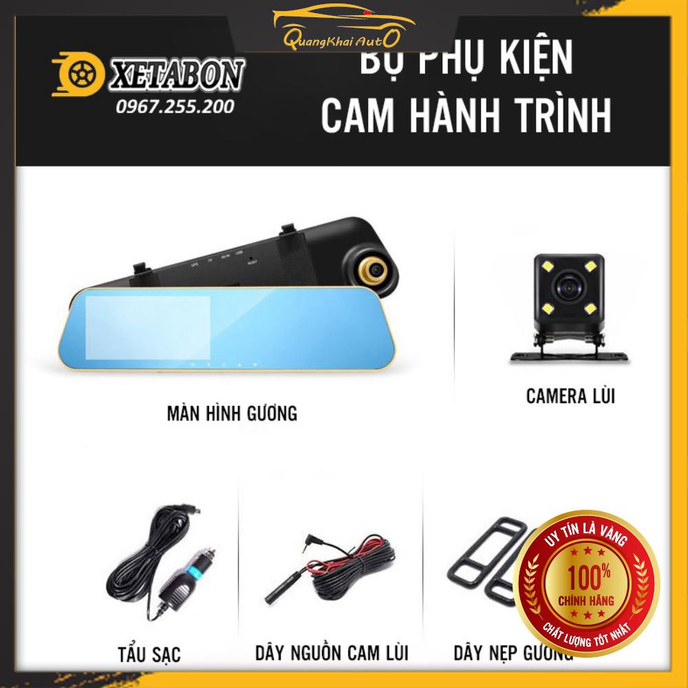 Camera hành trình (Dạng gương chiếu hậu) - Màn hình 4,3 inch - Full HD