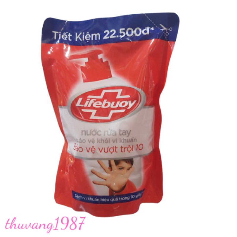 Nước rửa tay Lifebuoy diệt khuẩn,chăm sóc da túi 450g