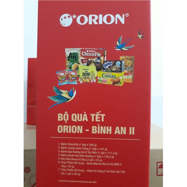 Thùng 4 Hộp Quà Tết Orion An 2022 loại lớn 976,7g (Kèm túi xách giấy) | BigBuy360 - bigbuy360.vn