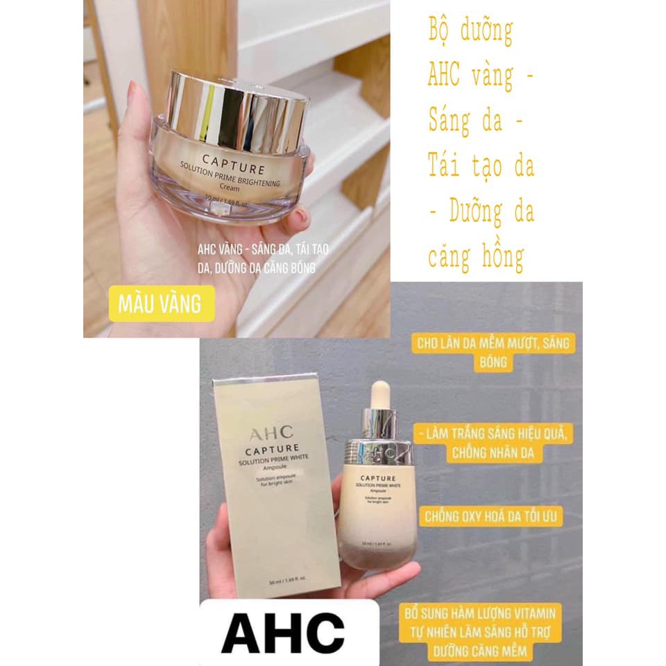 Combo kem dưỡng + serum AHC mẫu mới 2020