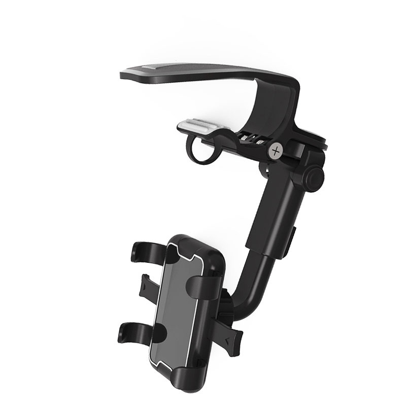 Giá Đỡ Điện Thoại Kẹp Tấm Che Nắng Xoay 360 Độ Có Thể Điều Chỉnh Cho Xe Hơi 4-7 Inch
