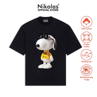 Áo unisex nikolas 100% cotton snoopy t-shirt