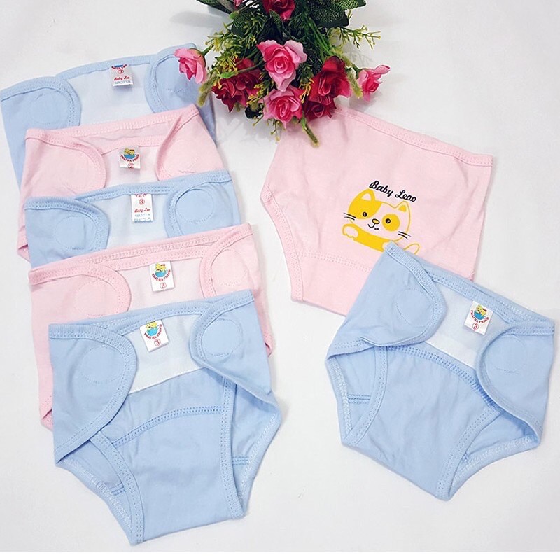 Combo 5 Tã dán vải Baby Leo cho bé sơ sinh (3-7kg)