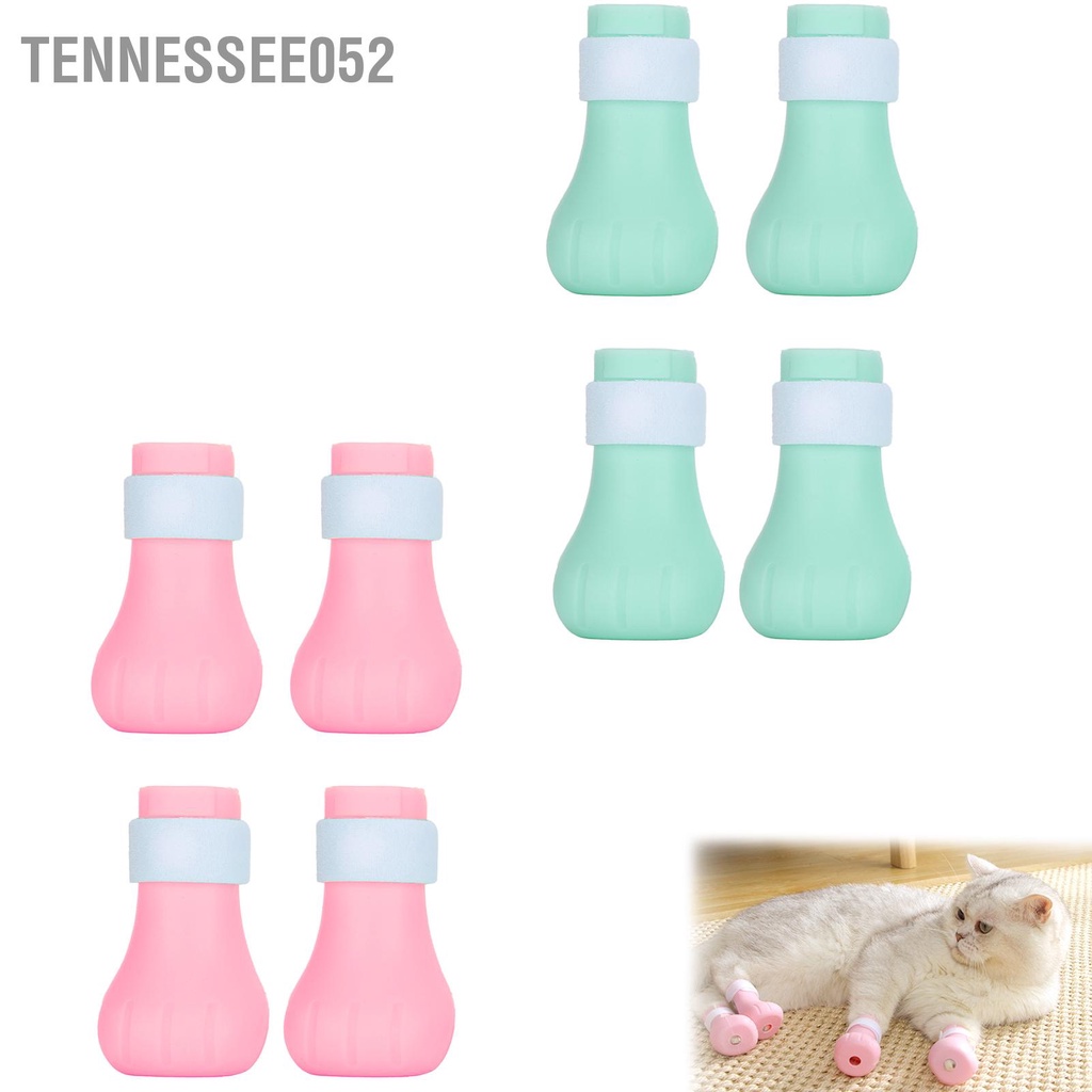 Bộ 4 Vỏ Bọc Chân Mèo Bằng Silicon Chống Cào Có Thể Điều Chỉnh