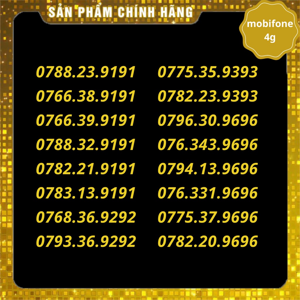 Sim 4G mobifone số đẹp, đầu 07 đuôi ABAB,sim rẻ đẹp, sim dễ nhớ, sim lặp đuôi. | BigBuy360 - bigbuy360.vn