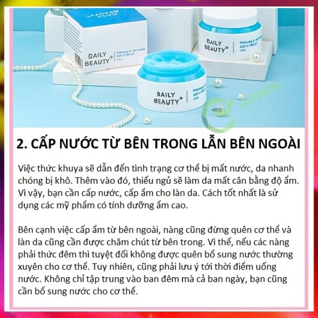 Kem Dưỡng Ẩm Cho Da Whitening & Anti-WrinKle Aqua Cream Dưỡng Da,Cấp Nước,Chống Khô Da,Chống Nhăn,Dưỡng Ẩm