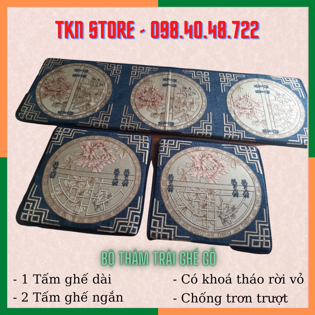 Thảm trải ghế tây âu, đệm ghế, thảm trải trên ghế gỗ giá rẻ  (ẢNH THẬT)