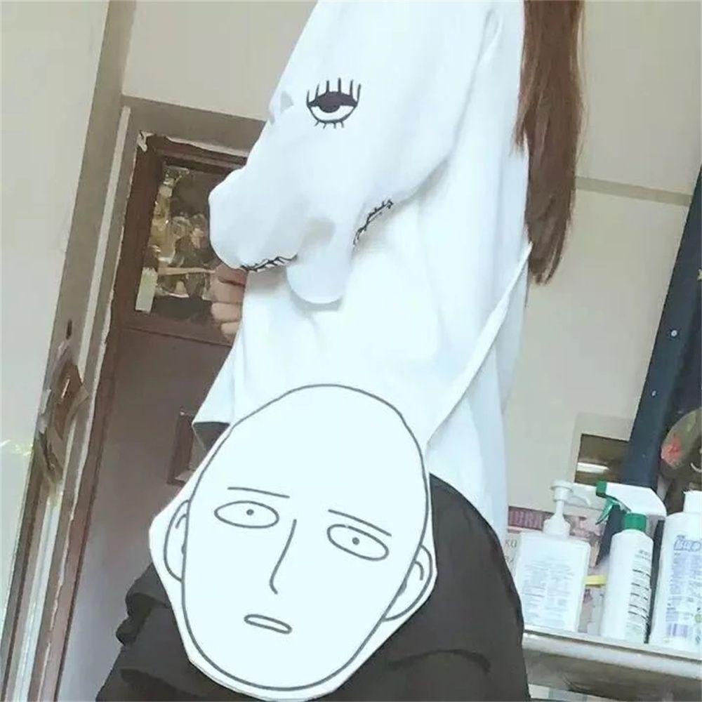 Lanfy Túi Xách Vải Canvas Gấp Gọn Tái Sử Dụng Được In Hoạt Hình One Punch Man Cho Nam Và Nữ Đi Học/ Du Lịch