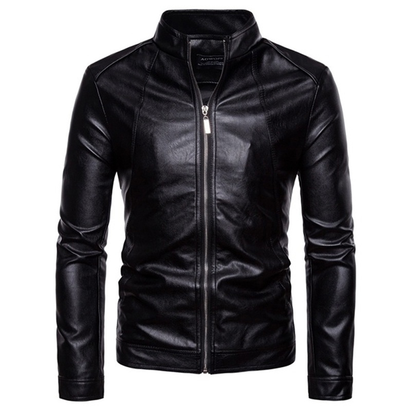 M-5XL Áo khoác da thời trang công sở cho nam