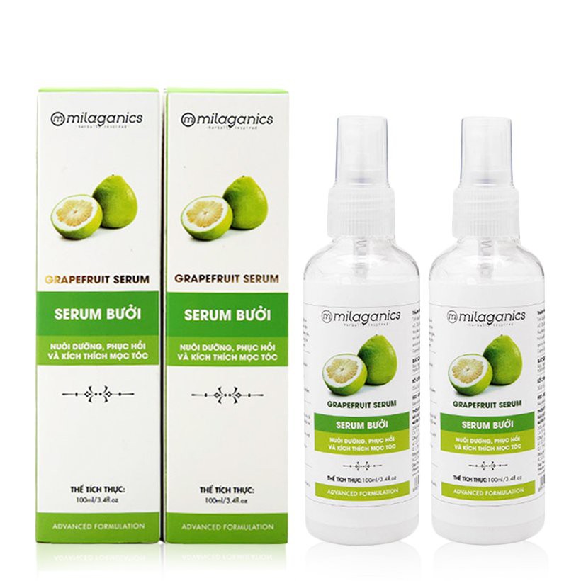 COMBO 2 Serum bưởi kích thích mọc tóc, giảm rụng tóc Milaganics 100ml - 0804234 | BigBuy360 - bigbuy360.vn