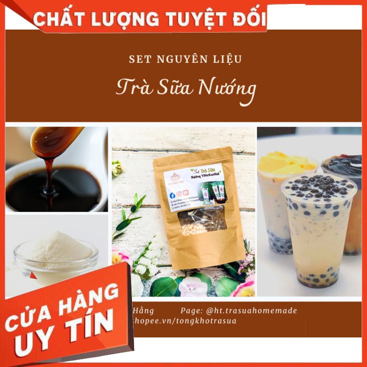 [Loại Cao Cấp] Set Nguyên Liệu Làm Trà Sữa Tại Nhà - Trà Sữa Nướng