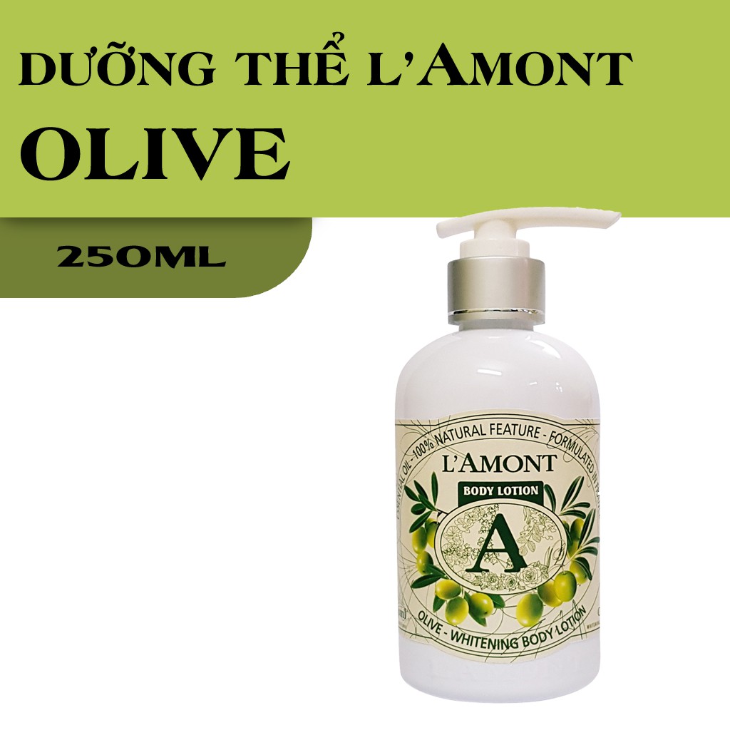 [Mã LTP50 giảm 50000 đơn 150000] Sữa Dưỡng Thể Trắmg Da LAMONT En Provence Hương Olive 250ml