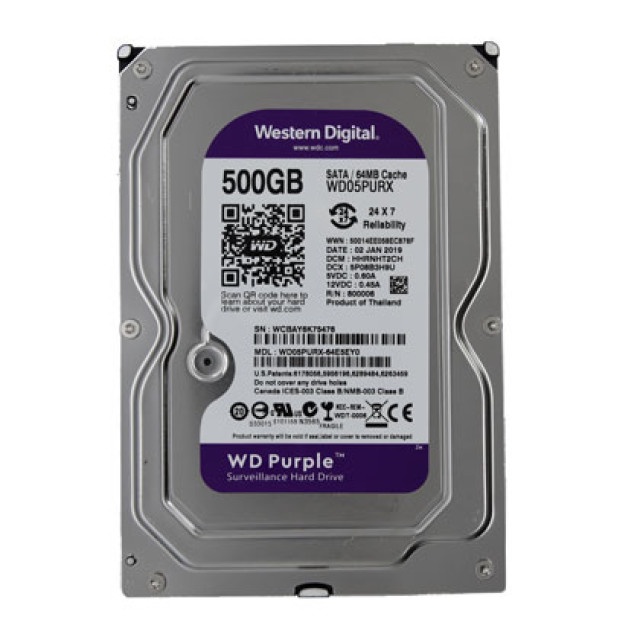 Ổ CỨNG HDD PC WD 500GB 1TB 2TB PURPLE Chuyên Camera. Mới 100%. VI TÍNH QUỐC DUY