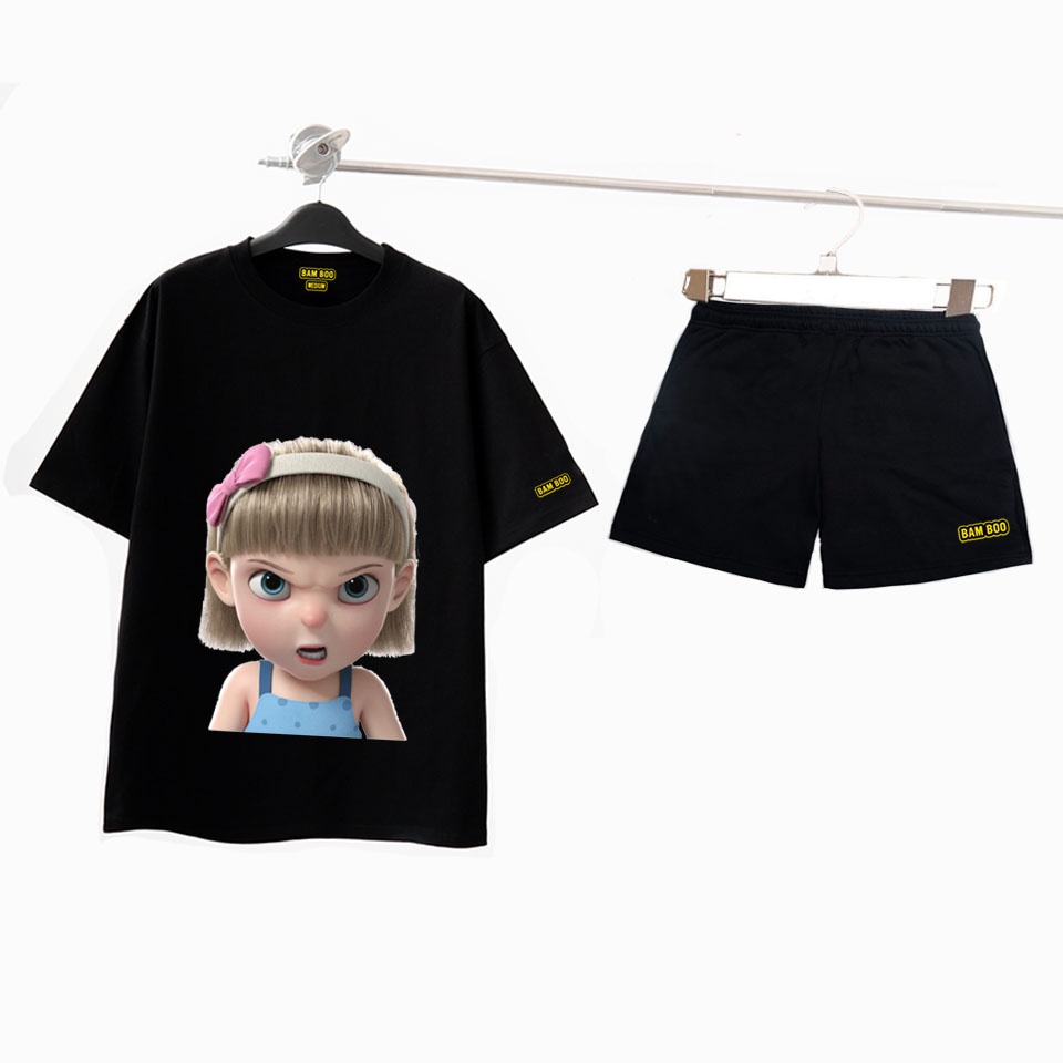 Bộ Thể Thao Nữ GIRL ANGRY Bộ Quần Áo thun NAM NỮ GIRL ANGRY Form Rộng (BỘ 52-53)