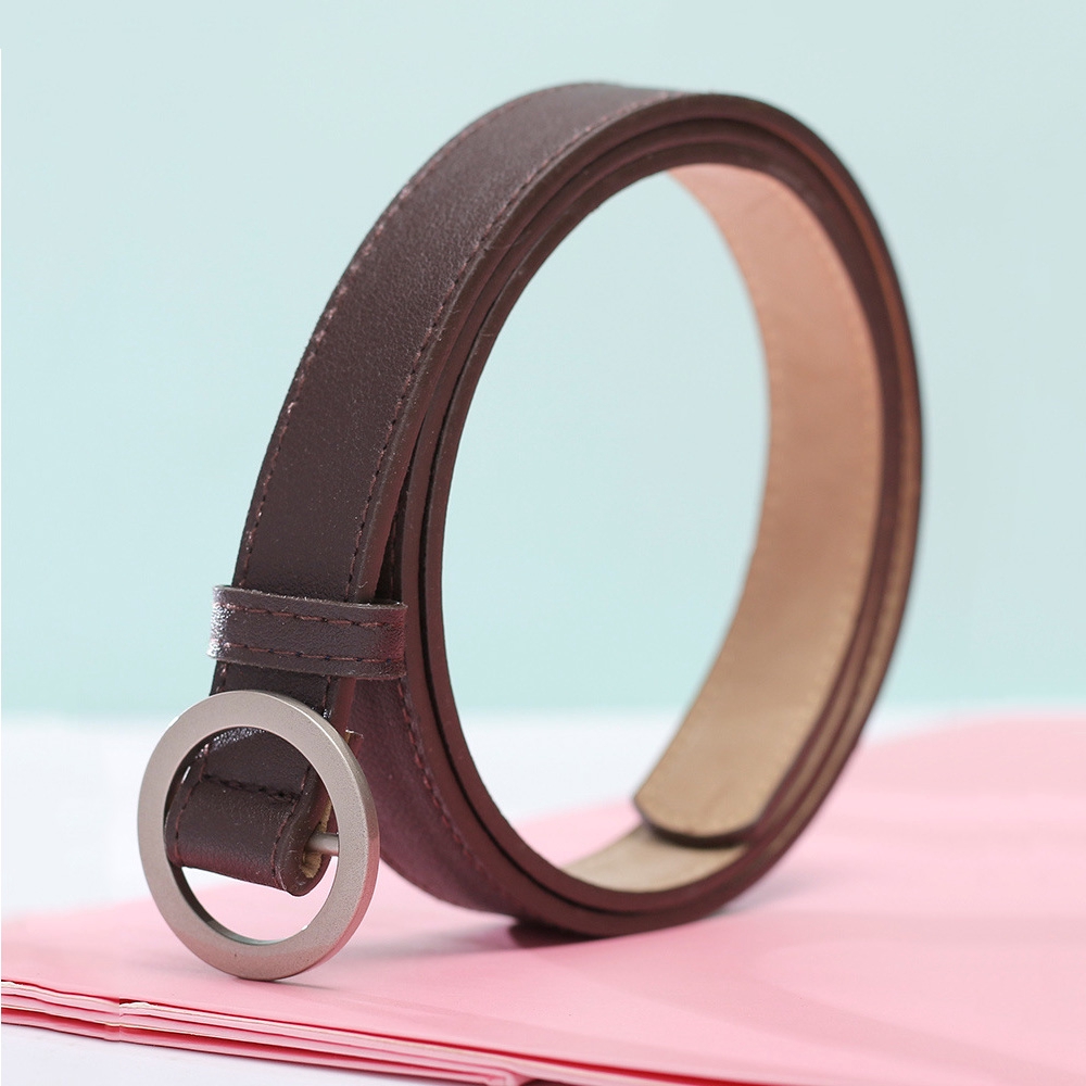 FORBETTER Design Fashion Female PU Leather Solid Belt