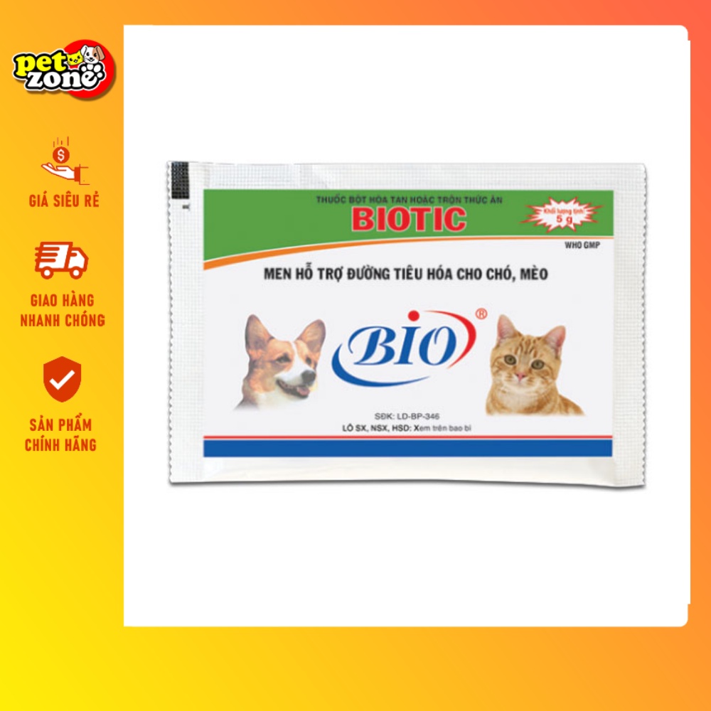 Men tiêu hóa Biotic Men hỗ trợ đường tiêu hóa cho chó mèo 5g