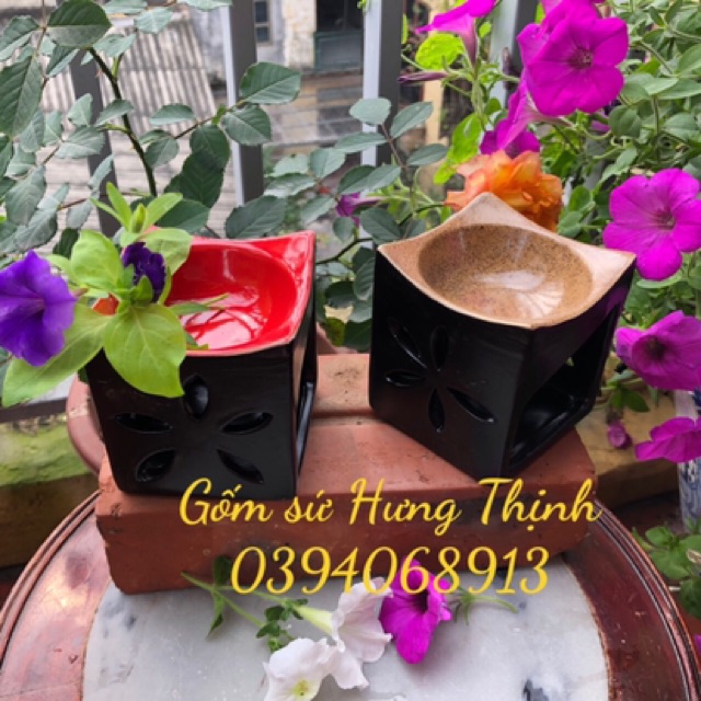Bếp đốt tinh dầu , xả chanh, bồ kết ...  tặng 1 nến đốt