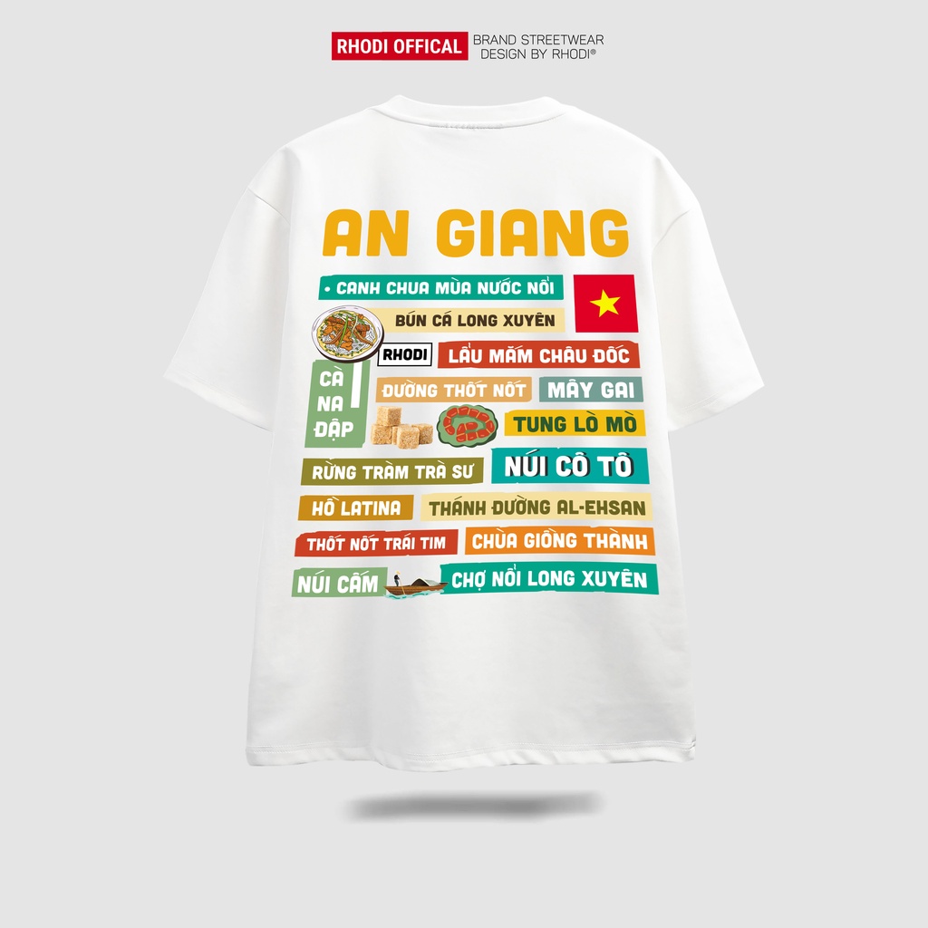 Áo thun local brand RHODI phông cổ tròn tay lỡ unisex nam nữ thế hệ genz An Giang