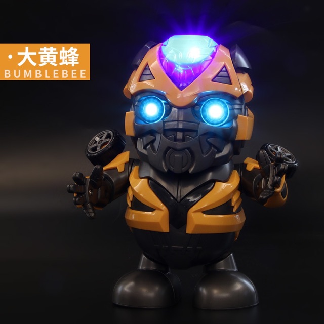 Robot vui nhộn nhảy theo điệu nhạc có đèn có nhạc bumblebee