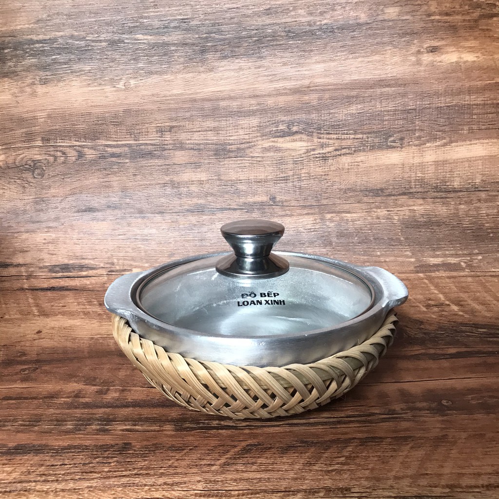 Thố Gang Đáy Cạn Kèm Dế 15CM 17CM 19CM