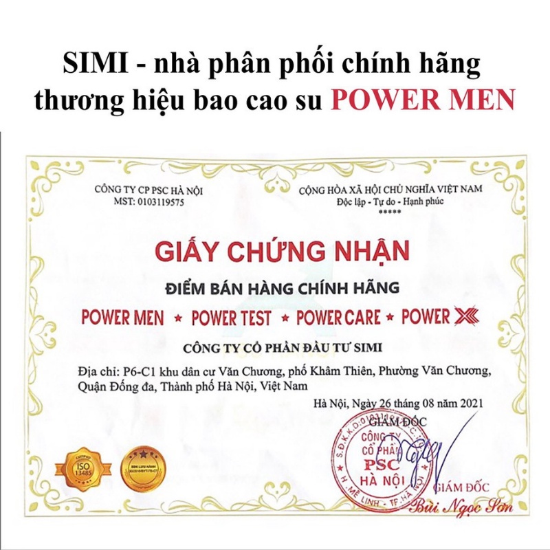 Bao cao su gai kéo dài thời gian POWER MEN chính hãng gai bi bcs gan gai SACUCO BCS HQ001