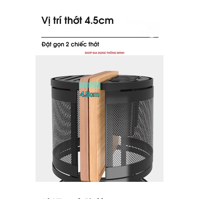 kệ để dao thớt xoay 360 độ , kệ bếp bằng thép sơn tĩnh điện cao cấp.