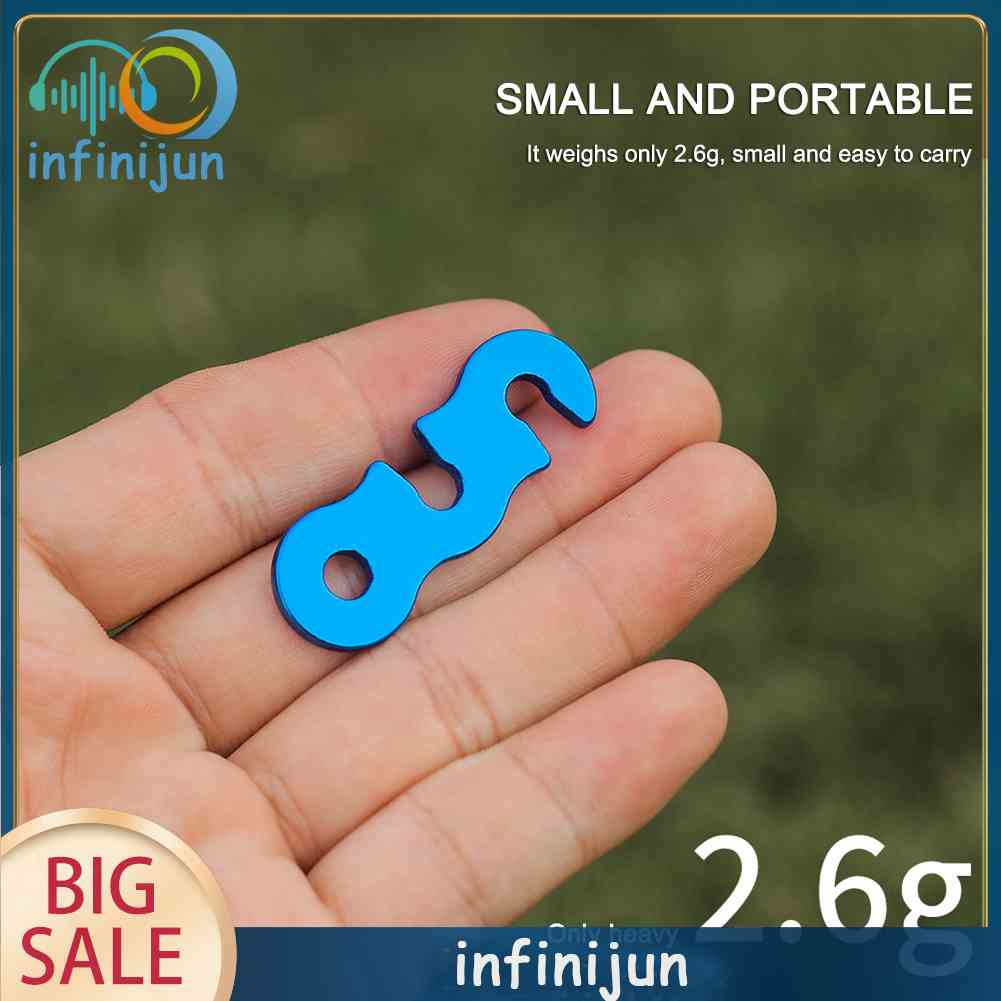 Bộ 10 Móc Khóa Dây Lều Cắm Trại Hình Chữ S Điều Chỉnh Được