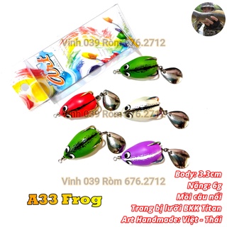Nhái hơi a33 - mồi câu cá lóc - lưỡi bkk titan