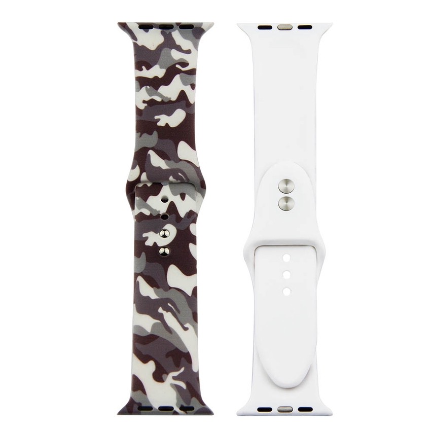 BR Dây đeo silicone thay thế họa tiết da báo độc đáo cho Apple Watch 38 40 42 44 MM series 1 2 3 4