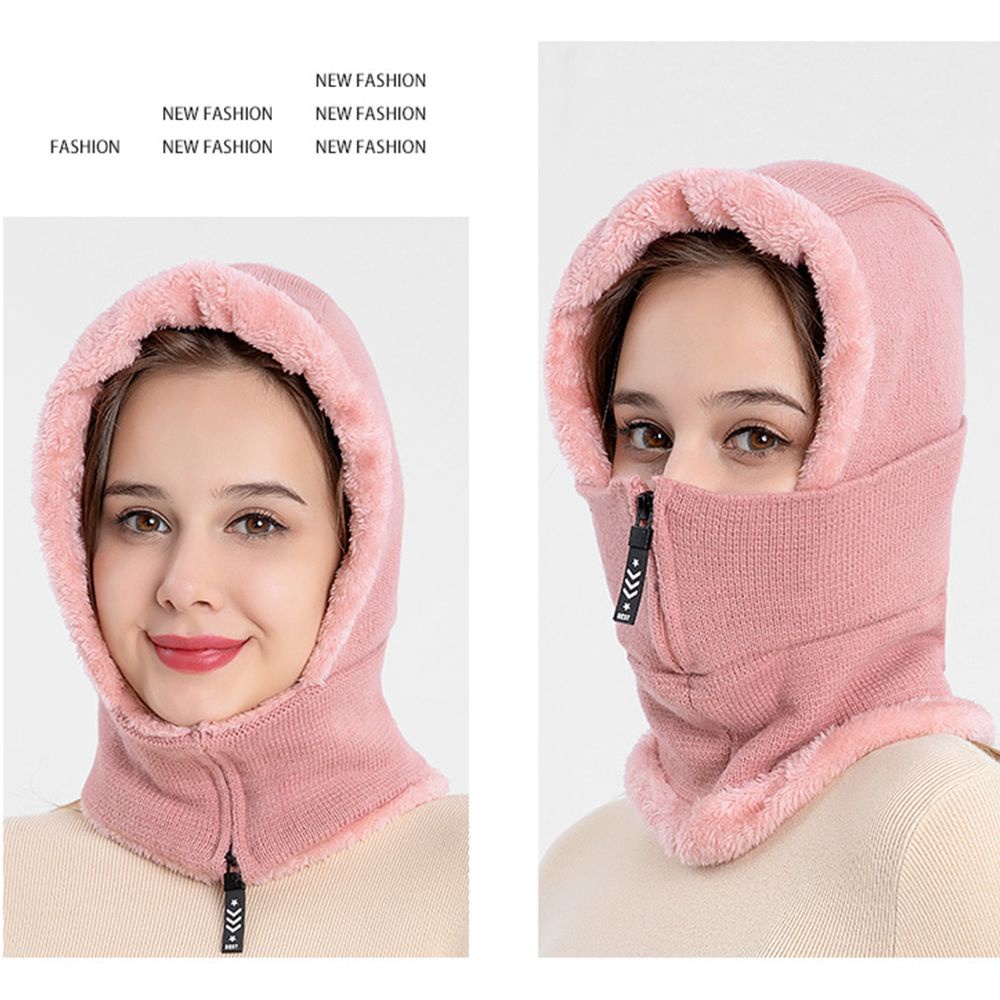 Nón Len Kiêm Khẩu Trang Che Mặt Bằng Len Thời Trang Sành Điệu Cho Nữ