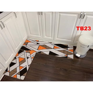 Bộ thảm bếp nỉ nhung lì cao cấp sang trọng TB23 phong cách hàn quốc đem lại không gian tinh tế cho phòng ăn thanh lịch