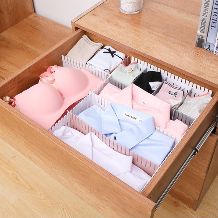 Set 4 Thanh Nhựa Chia Ngăn Tủ Tiện Dụng Có Thể Điều Chỉnh 88303 Tồng Kho Sỉ VP88
